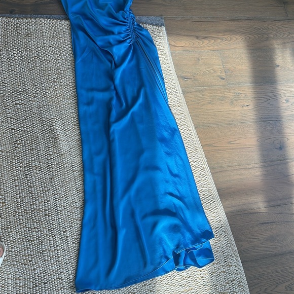 A.L.C. Satin Maxi Gown Blue NWT Sz 4 - Picture 7 of 10